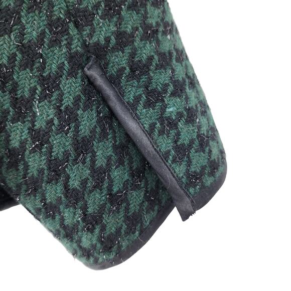 MODCLOTH Green/Black Houndstooth Lined Captivating Classic Blazer Size 2X - Picture 5 of 6